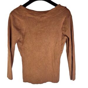 Urchin Womens Silk Blend Sweater Top Size Medium Droop Back Off Shoulder‎